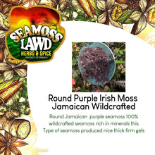 Load image into Gallery viewer, Round purple Irish moss Jamaican wildcrafted